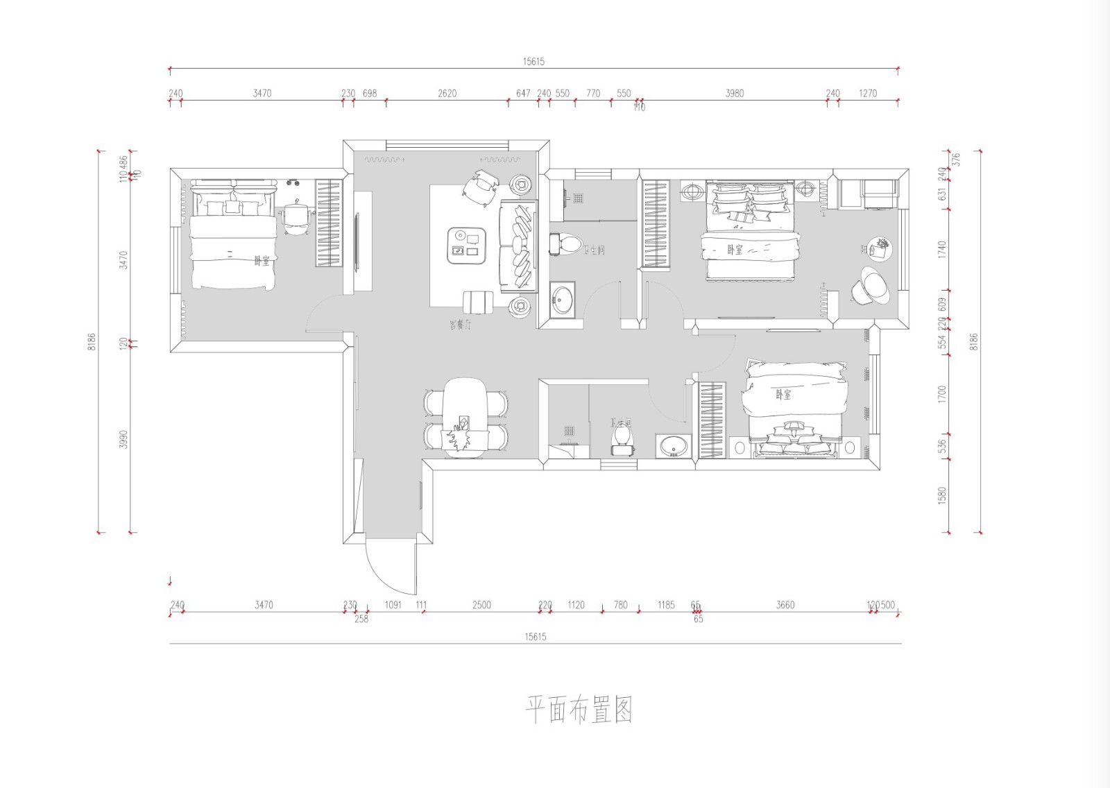 東南智匯城現(xiàn)代簡(jiǎn)約風(fēng)格戶型圖裝修效果圖