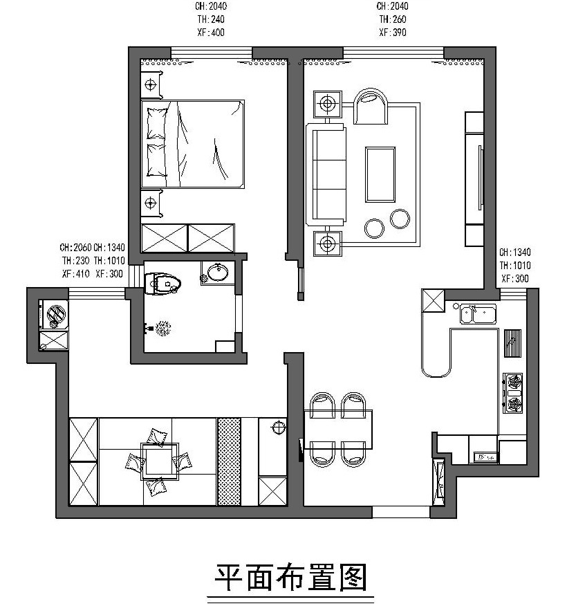 天海譽天下現(xiàn)代簡約風(fēng)格戶型圖裝修效果圖